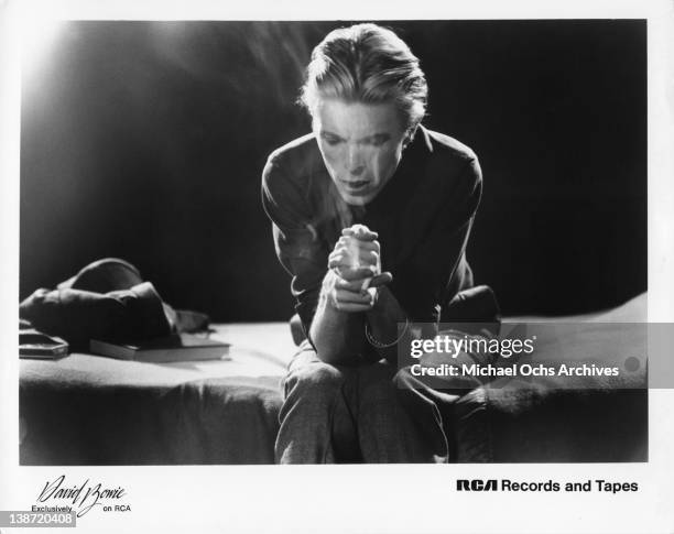 David Bowie poses for an RCA publicity shot in 1976.
