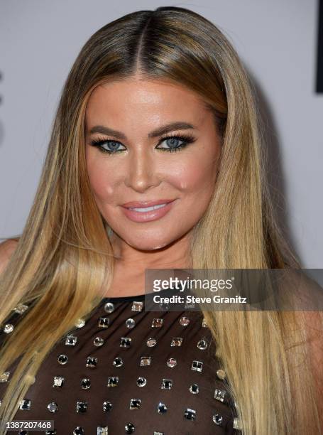 Carmen Electra arrives at the 2022 iHeartRadio Music Awards at Shrine Auditorium and Expo Hall on March 22, 2022 in Los Angeles, California.