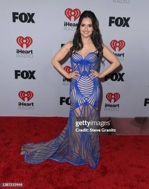 Danica McKellar arrives at the 2022 iHeartRadio Music Awards at Shrine Auditorium and Expo Hall on March 22, 2022 in Los Angeles, California.