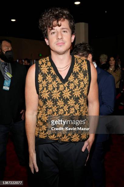 Charlie Puth attends the 2022 iHeartRadio Music Awards at The Shrine Auditorium in Los Angeles, California on March 22, 2022. Broadcasted live on FOX.