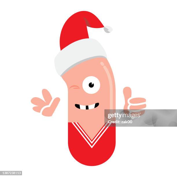 comics, santa claus - winking stock illustrations