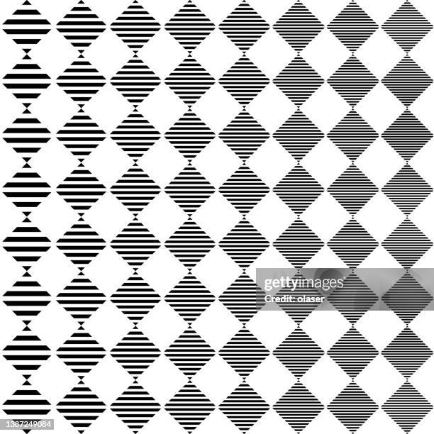 checked gradient of diamond shaped squares in grid pattern - unexpected situation stock illustrations