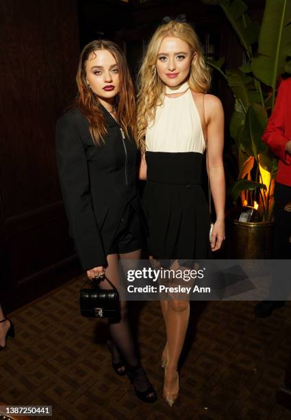 Joey King and Kathryn Newton attend Vanity Fair and BACARDÍ Rum Celebrate Vanities: A Night for Young Hollywood, in Los Angeles on March 22, 2022 in...