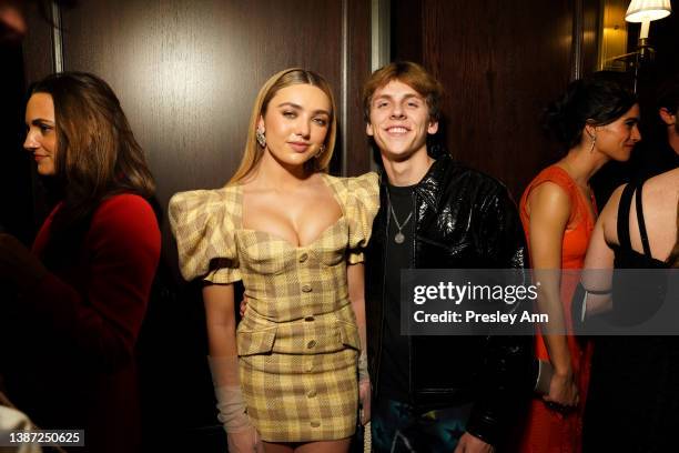 Peyton List and Jacob Bertrand attend Vanity Fair and BACARDÍ Rum Celebrate Vanities: A Night for Young Hollywood, in Los Angeles on March 22, 2022...