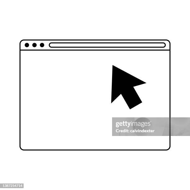web browser mouse pointer - windows cursor stock illustrations