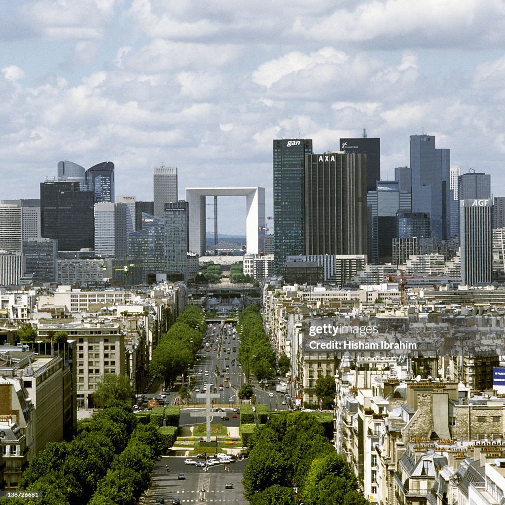 Paris Skyline and La Defense, Paris, France