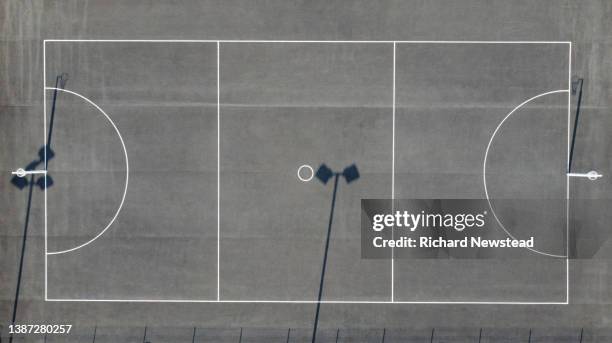 netball court - netball court stock pictures, royalty-free photos & images