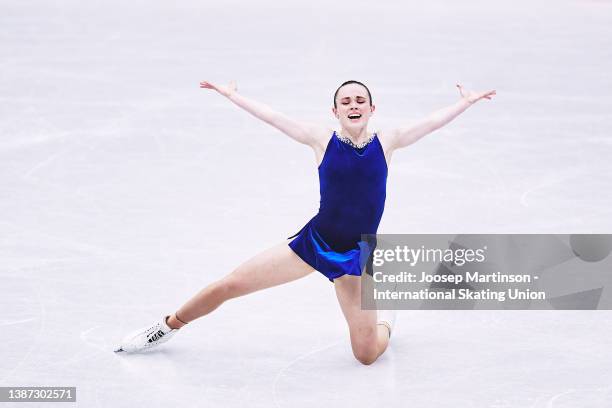 Mariah Bell of the United States competes in the Women´s Short Program during day 1 of the ISU World Figure Skating Championships at Sud de France...