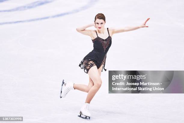 Alexia Paganini of Switzerland competes in the Women´s Short Program during day 1 of the ISU World Figure Skating Championships at Sud de France...