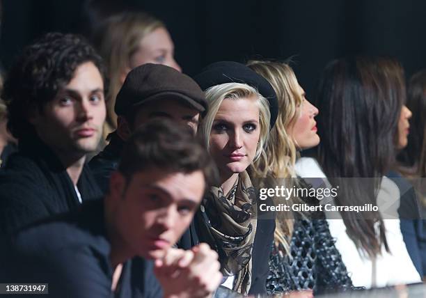 Ed Westwick, Penn Badgley, Vincent Piazza, Ashlee Simpson , Molly Sims and Zoe Saldana attend the Rock & Republic For Kohl's Fall 2012 fashion show...