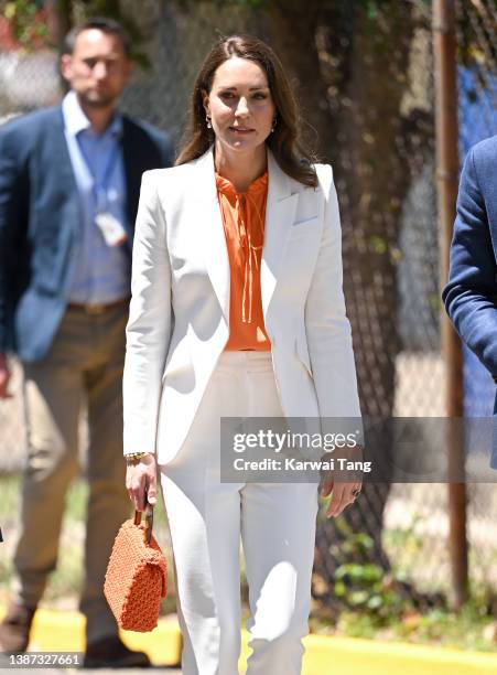 Catherine, Duchess of Cambridge visit Shortwood Teacher’s College with Prince William, Duke of Cambridge during their Royal tour of the Caribbean on...