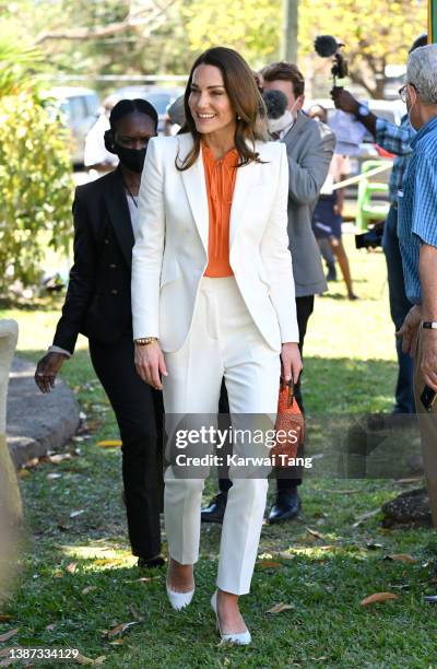 Catherine, Duchess of Cambridge visit Shortwood Teacher’s College with Prince William, Duke of Cambridge during their Royal tour of the Caribbean on...