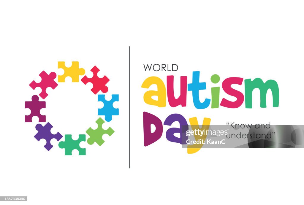 World Autism Awareness Day. Puzzle stock illustration
