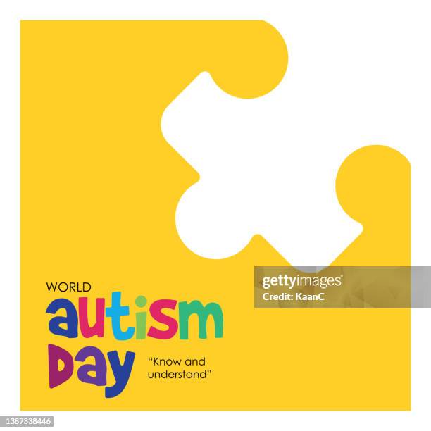 bildbanksillustrationer, clip art samt tecknat material och ikoner med world autism awareness day. puzzle stock illustration - shy