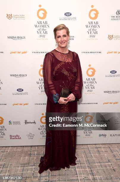 Sophie, Countess of Wessex attends the Arab Women of Year Awards hosted by The Bicester Collection, in partnership with London Arabia as part of the...