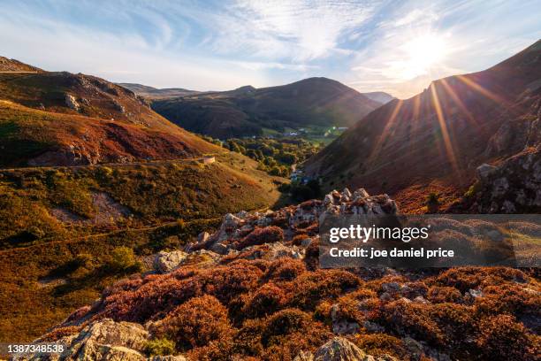 sychnant pass, conwy, wales - conwy mountain stock pictures, royalty-free photos & images