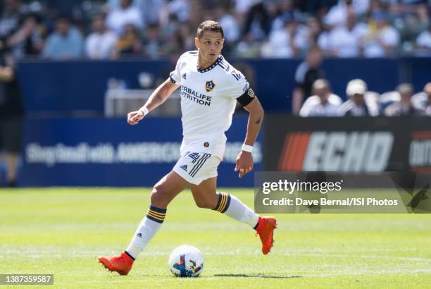 Los Angeles Galaxy forward Javier Hernández during a game between Orlando City SC and Los Angeles Galaxy at Dignity Health Sports Park on March 19,...