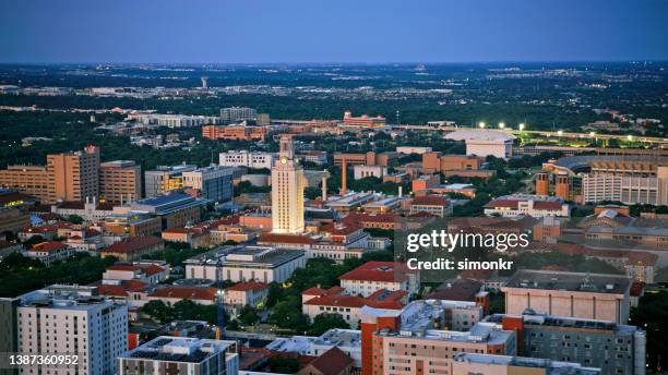 view of university of texas - austin texas aerial stock pictures, royalty-free photos & images