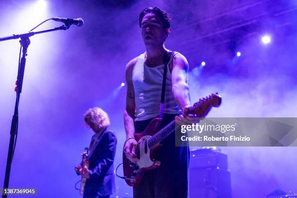 Carlos O'Connell of Fontaines D.C. Performs at Alcatraz on March 23, 2022 in Milan, Italy.