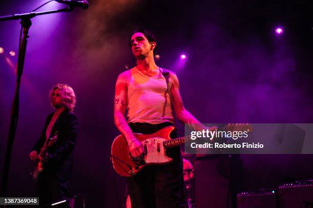 Conor Deegan III and Carlos O'Connell of Fontaines D.C. Perform at Alcatraz on March 23, 2022 in Milan, Italy.