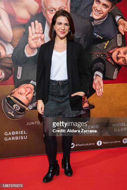 Spanish actress Mamen Camacho attends the "Ser o no ser" theatre play premiere at Teatro La Latina on March 23, 2022 in Madrid, Spain.