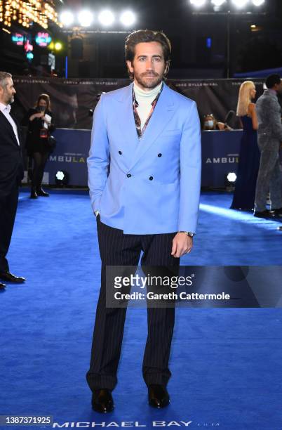 Jake Gyllenhaal attends the UK Special Screening for "AMBULANCE" at Odeon Luxe Leicester Square on March 23, 2022 in London, England.