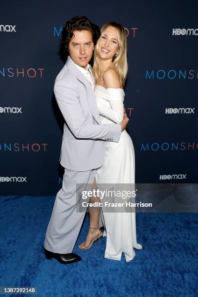 Cole Sprouse and Ari Fournier attend the special screening of HBO Max's "Moonshot" at E.P. & L.P. On March 23, 2022 in West Hollywood, California.