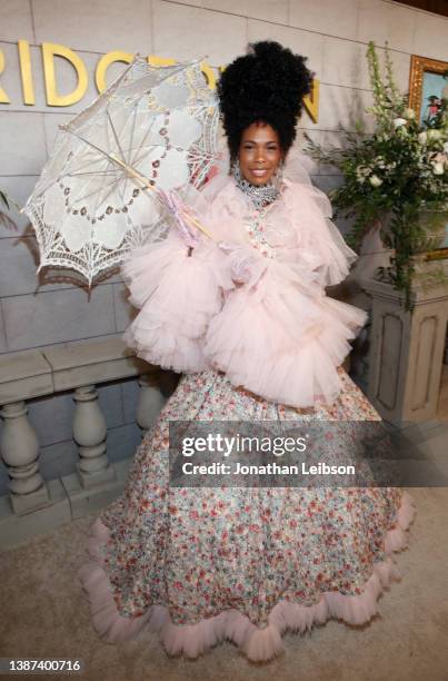 Angela Lewis attends the Bridgerton Season 2 & The Queen's Ball: Exclusive Preview Event at Millennium Biltmore Hotel Los Angeles on March 23, 2022...