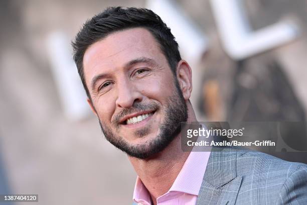 Pablo Schreiber attends the Paramount+ New Series "HALO" Season 1 Los Angeles Premiere at Hollywood Legion Theater on March 23, 2022 in Los Angeles,...