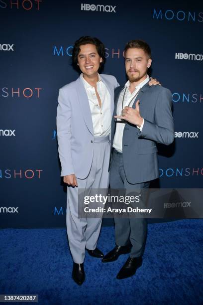 Cole Sprouse and Dylan Sprouse attend the special screening of HBO Max's "Moonshot" at E.P. & L.P. On March 23, 2022 in West Hollywood, California.