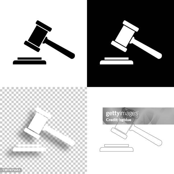 ilustraciones, imágenes clip art, dibujos animados e iconos de stock de juez gavel. icono para el diseño. fondos en blanco, blancos y negros - icono de línea - mazo