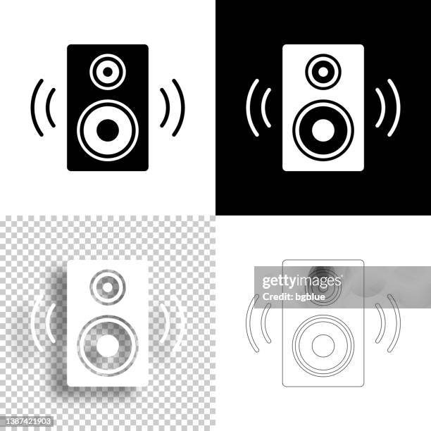 speaker. icon for design. blank, white and black backgrounds - line icon - hearing amplifier stock illustrations
