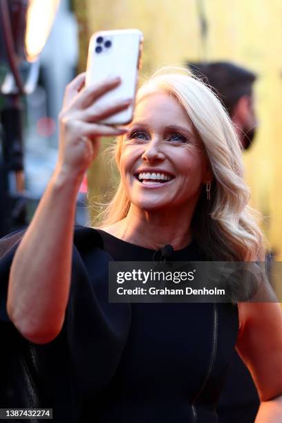 Livinia Nixon attends the Melbourne premiere Hamilton at Her Majesty's Theatre on March 24, 2022 in Melbourne, Australia.