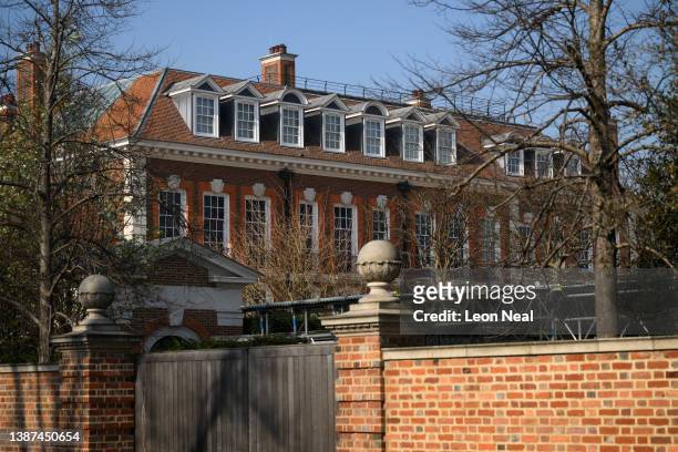 General view of the exterior of Witanhurst, a property owned by Russian oligarch Andrey Safran, on March 24, 2022 in London, United Kingdom. Reported...