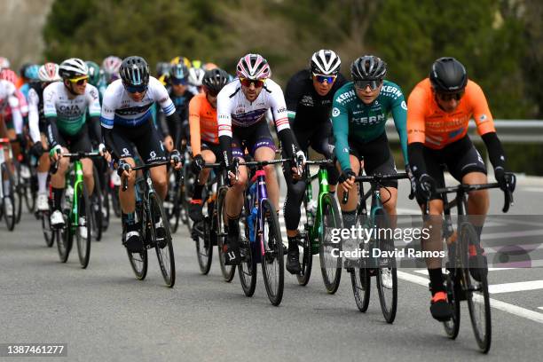 Ander Okamika of Spain and Team Burgos - BH red mountain jersey and Raúl García Pierna of Spain and Team Equipo Kern Pharma compete during the 101st...