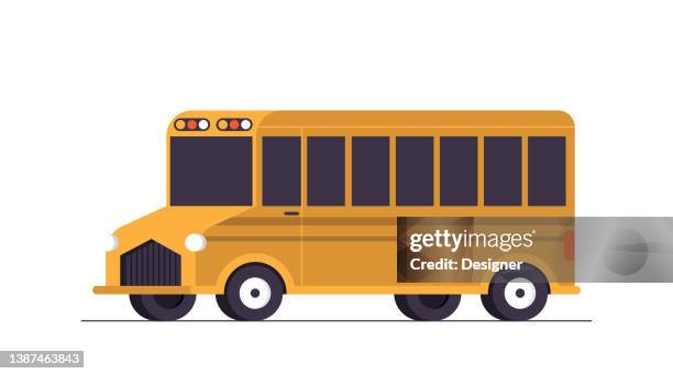 illustrations, cliparts, dessins animés et icônes de illustration vectorielle du concept d’autobus scolaire - school bus stock