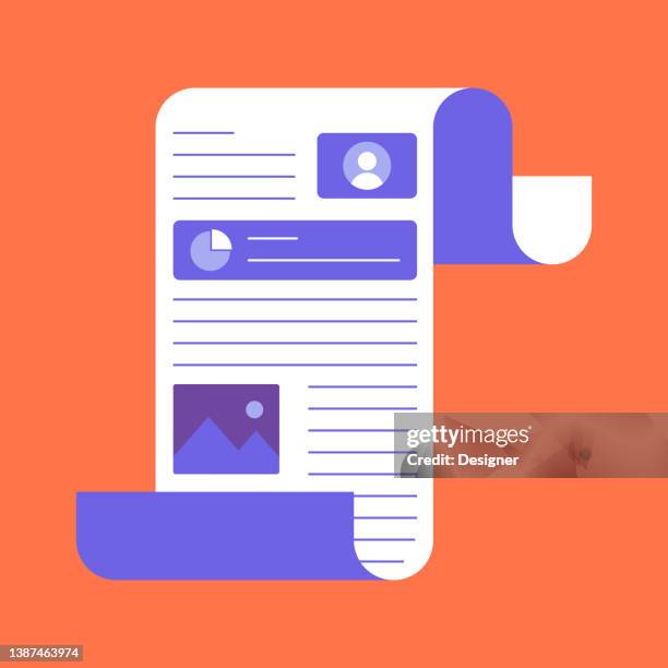 storytelling concept vector illustration - online document stock illustrations