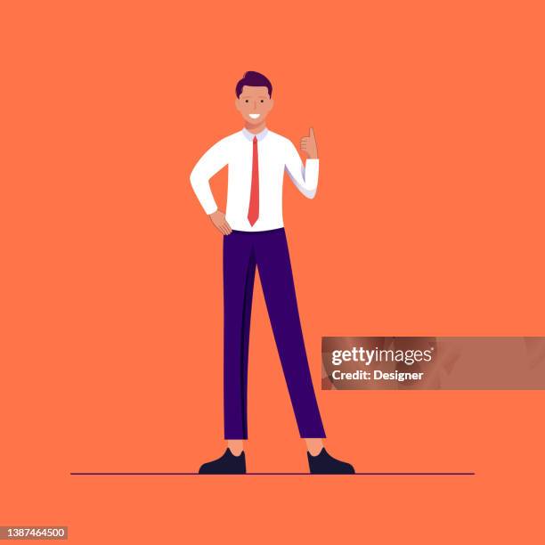 young man showing thumbs up concept vector illustration - facial expressions flat design character stock illustrations