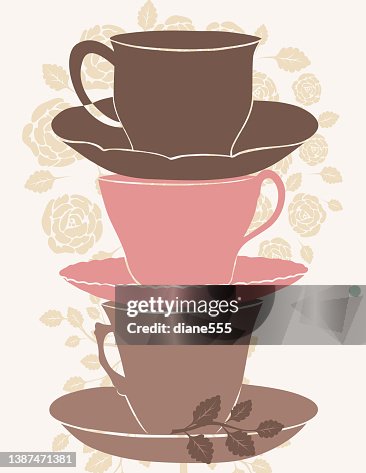 3 Roses Tea Meme Template Tea Party Invitation Template With A Tea And Roses High-Res Vector ...