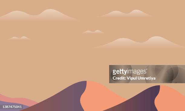 illustrazioni stock, clip art, cartoni animati e icone di tendenza di dune del deserto paesaggio - sahara