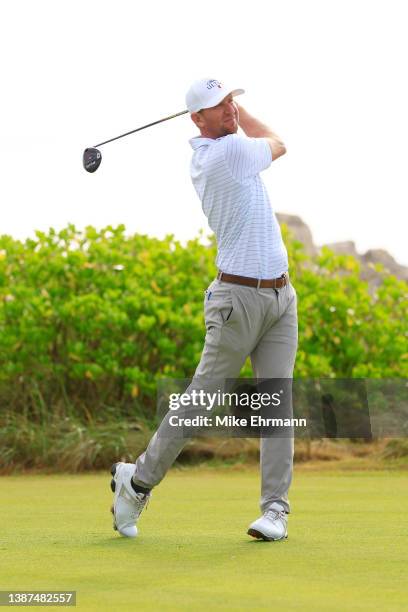Vaughn Taylor of the United States 8during the first round of the Corales Puntacana Championship at the Corales Golf Course on March 24, 2022 in...