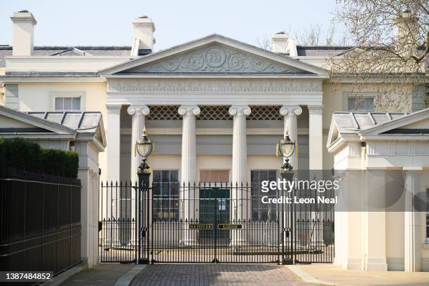 General view of the exterior of Hanover Lodge, a property owned by Andrey Goncharenko, the Chief Executive Officer of Gazprom Invest Yug, on March...