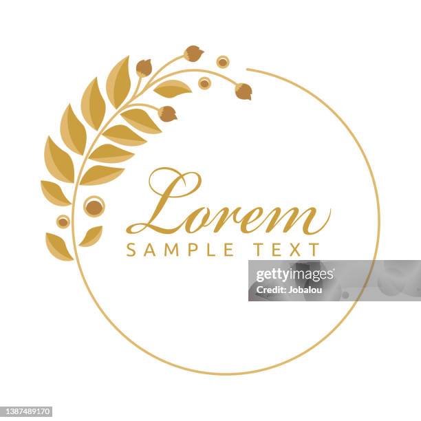 elegant floral branding identity icon design - beauty logo stock illustrations