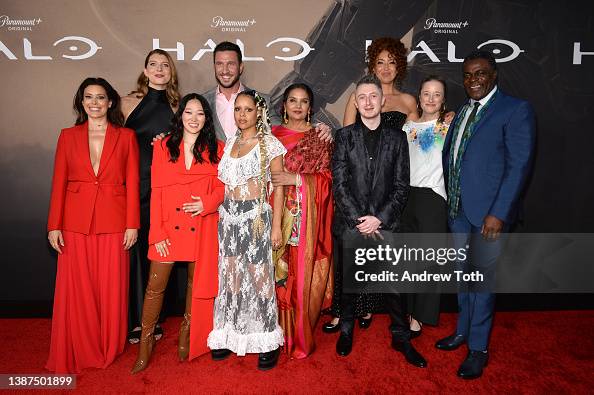 The cast of Halo poses for a photo during the 'Halo' Los Angeles News  Photo - Getty Images