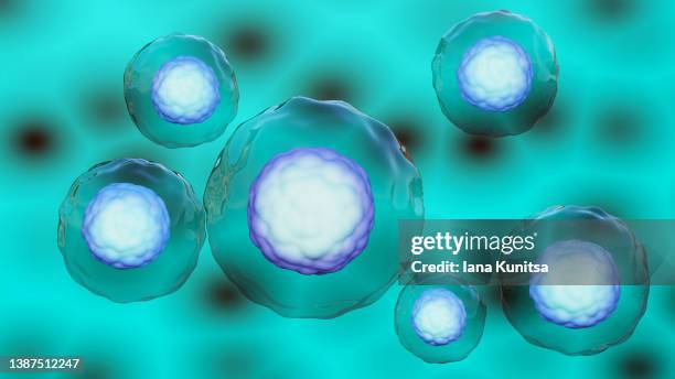 bacteria, cells, micro-organisms in microscope. 3d. black and turquoise blue abstract background. medicine and health. - human cells stock pictures, royalty-free photos & images