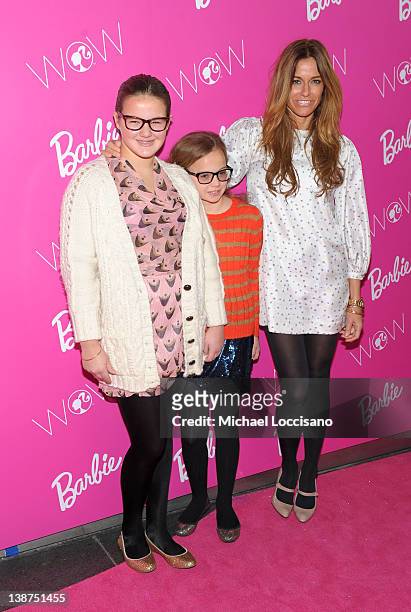 Kelly Bensimon with daughters Sea Bensimon and Teddy Bensimon attend Barbie The Dream Closet Playdate Saturday February 11th at David Rubenstein...