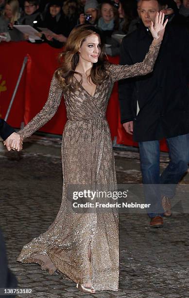 Director Angelina Jolie attends the "In The Land Of Blood And Honey" Premiere during day three of the 62nd Berlin International Film Festival at the...