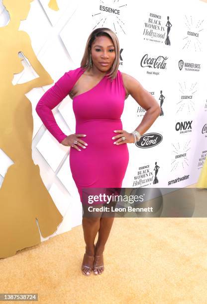 Serena Williams attends the ESSENCE 15th Anniversary Black Women In Hollywood Awards highlighting "The Black Cinematic Universe" at Beverly Wilshire,...