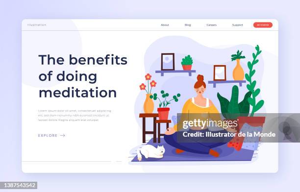 meditation hand drawn illustration - yoga pants stock illustrations