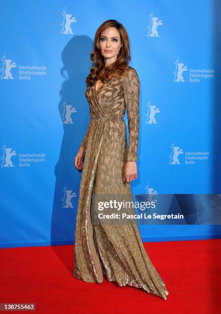 Director Angelina Jolie attends the "In The Land Of Blood And Honey" Premiere during day three of the 62nd Berlin International Film Festival at the...